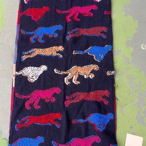 Men's PS Paul Smith Cheetah Cat Muffler Scarf NWT Hipster